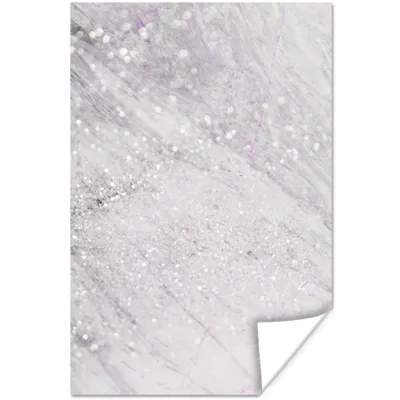 Produktbild von MuchoWow® Poster Marmor - Glitter - Lila 120x180 cm - Kunstposter