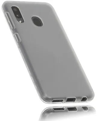 Produktbild von mumbi Hülle kompatibel mit Samsung Galaxy A20e Handy Case Handyhülle, transparent weiss