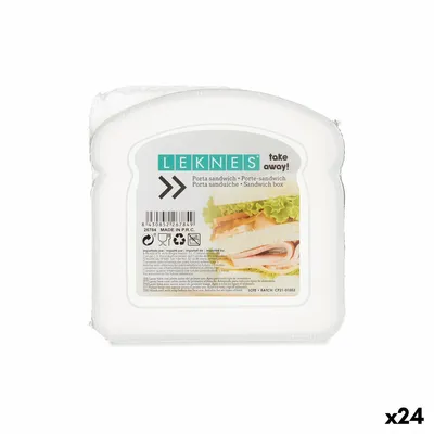 Immagine prodotto di Scatola per panini Leknes 47034E Plastica trasparente 12 x 4 x 12 cm (24 pezzi)