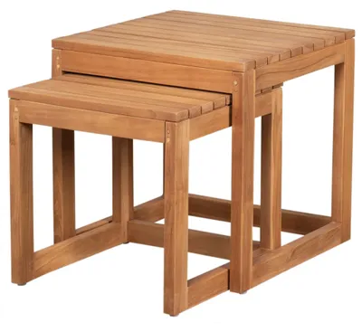 Produktbild von Teakholz Beistelltische 2er Set Verwood