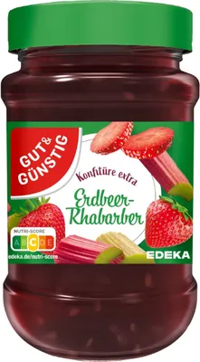 Obrázok produktu pre G&G Extra jahodovo-rebarborový džem 450 g