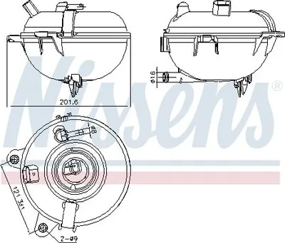 Produktbild von NISSENS Ausgleichsbehälter Kühlmittel für VW Golf VII Schrägheck (5G1, BQ1, BE1, BE2) Kühlwasser 996130
