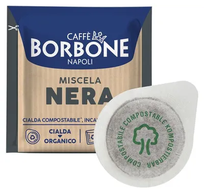 Zdjęcie produktu dla Caffè Borbone Miscela Nera, pady do kawy systemu ESE, 44 mm, 150 sztuk, waga 7,2 g na pad