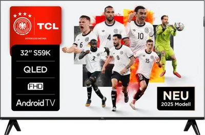 TCL 32S59K QLED 32'' Full HD Android TV Dolby Digital Plus DVB-T2 Metallic