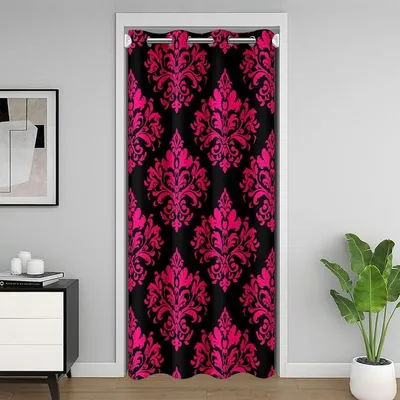 Immagine prodotto di Tenda per porta, motivo floreale damascato, stile vintage, tessuto jacquard, 132x203 cm