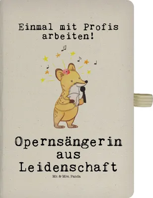 Produktbild von Mr. & Mrs. Panda Skizzenbuch Opernsängerin Leidenschaft - Transparent - Geschenk, notizbuch, Tagebuch, Kladde, Adressbuch, Journal, Jubiläum