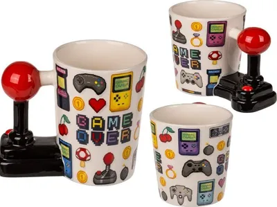 Produktbild von Game Over Tasse mit Joystickgriff
