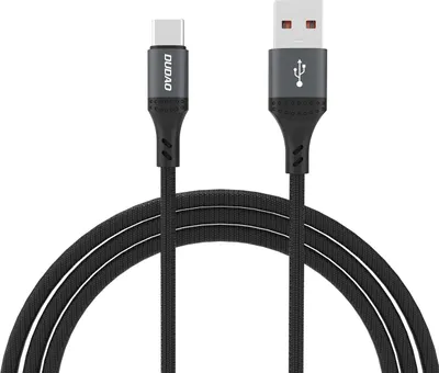 Zdjęcie produktu dla Dudao L3St Kabel USB-A - USB-C 5A 1.2M w oplocie - Czarny
