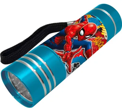 Produktbild von Marvel Spider-Man Mini Taschenlampe, Spider-Man Taschenlampen Design, 9 LEDs, In