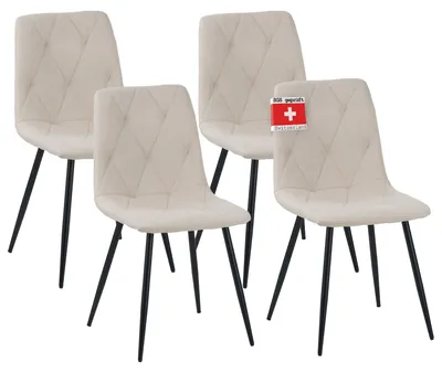 Obrázek produktu pro Albatros jídelní židle Dora s látkovým potahem, stylový vintage design, nosnost 110 kg, čalouněná židle - moderní kuchyňská židle, židle do jídelny