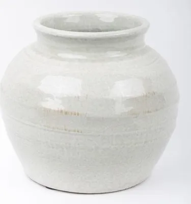 Obrázek produktu pro Jemné Asianliving Čínská váza Porcelánová keramická kamenná šedá W25xD25xH21cm Dekorativní váza Květinová váza Orientální keramická váza Dekorativní váza Moderní stolní dekorace Váza