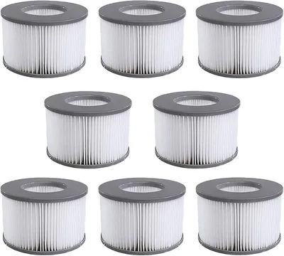 Produktbild von Poolfilter, Filterkartusche, Filter für MSPA Whirlpoal, 8x Ersatz Filter, für heiße U-Boote und Spa, für Pool Wasserfilter Modell ab 2020
