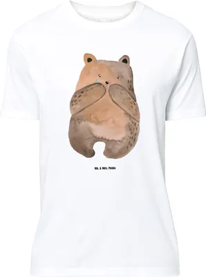 Produktbild von Mr. & Mrs. Panda Größe M T-Shirt Bär Verlust - Weiß - Geschenk, mit Spruch, Trauer Trauergeschenk Traurig Trösten Trost Liebeskummer, Teddy, Herren, Shirt, Tshirt