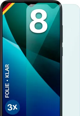 Produktbild von moex® 3x Schutzfolie kompatibel mit Xiaomi Redmi 8 - Displayschutzfolie dünn Folie, Klar