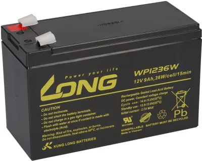 Obrázok produktu pre Akumulátor 12V 9Ah WP1236W kompatibilný s APC Back UPS 650 700 800 RBC17
