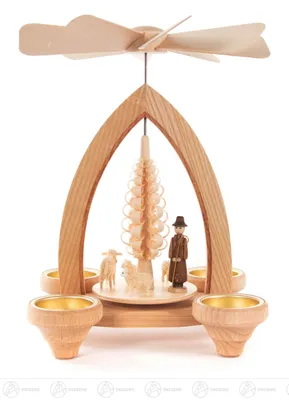 Produktbild von Pyramide mit Schäferei, für Teelichte BxHxT 190 x 250 x 150mm NEU