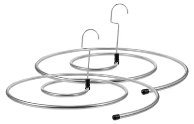 Produktbild von Windfester Spiral Wäscheständer aus Edelstahl, 2 Stück für große Bettlaken und Handtücher