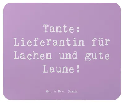 Produktbild von Mr. & Mrs. Panda Mousepad Spruch Tante Lieferantin - Lavendeltraum - Geschenk, Mouse Pad, pc mauspad, Nichte, Geschenke, Verwandtschaft, Dankbarkeit, Dankeschön, Neffe