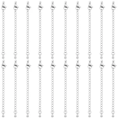 Imagen del producto de 20 piezas de cadenas de extensión de pulsera de acero inoxidable