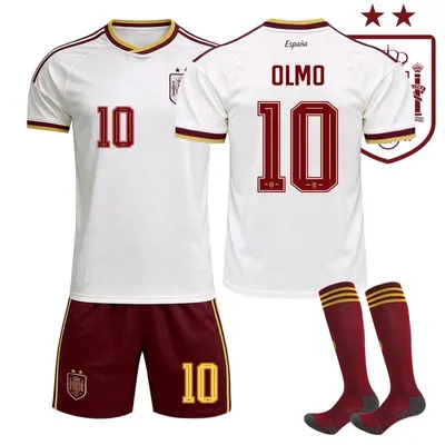 Obrázok produktu pre Dresy španielskej reprezentácie OLMO 2026 na vonkajšie zápasy, pre dospelých a deti. VEĽKOSŤ: 26