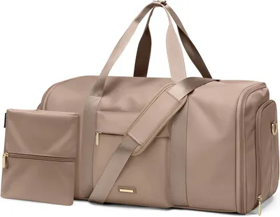 Productafbeelding van Uitbreidbare reistas - Grote sporttas voor dames en heren - Robuuste stoffen tas voor reizen - Fitness en zaken - 48L