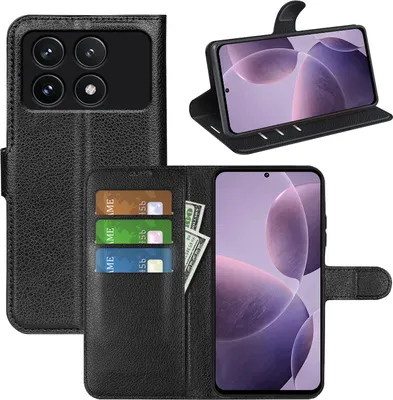 Obrázek produktu pro Pro Xiaomi 14T Pro Smart mobilní telefon pouzdro černé pouzdro umělá kůže pouzdro Book Case