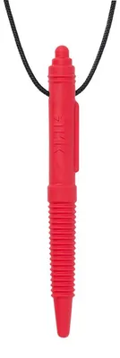 Produktbild von ARK Therapeutic Kaukette sensorisches Spielzeug rot für Kinder Discrete penvormige kauwketting met geribbelde textuur voor milde sensorische input.