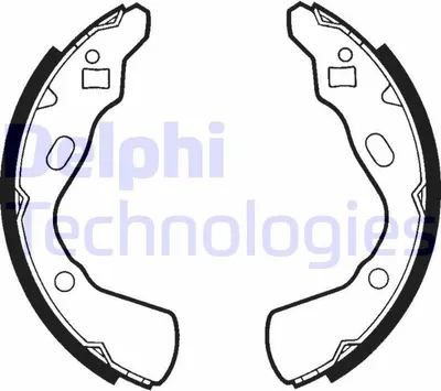 Produktbild von DELPHI Bremsbackensatz Trommelbremse Hinten für KIA PRIDE (DA) 170mm LS1437
