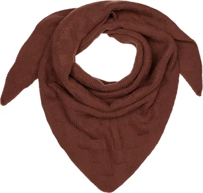 Produktbild von styleBREAKER Damen XXL Strick Dreieck Schal Einfarbig mit Schachbrett Strickmuster, Maxi Schal, Dreieckstuch, Warmes Winter Tuch 01020047