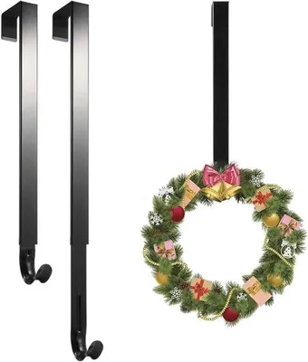 Produktbild von Verstellbare Türkranzhalter Schwarz - 2 Stück