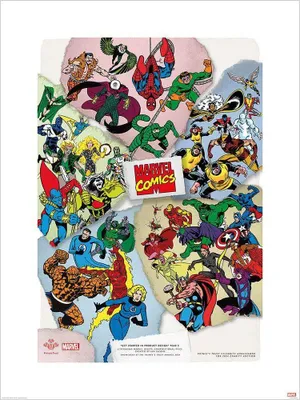 Produktbild von Marvel Comics - bedruckt "Torn Heroes Awards Show" PM10302 (80 cm x 60 cm) (Bunt)