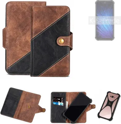 Produktbild von K-S-Trade Handyhülle Schutzhülle Bookstyle Case kompatibel mit Blackview BV9800 Pro Klapphülle Cover Hülle Schutztasche 1x
