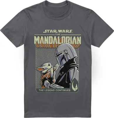 Obrázek produktu pro Star Wars: The Mandalorian - "Legend Continues" Tričko pro muže TV3879 (M) (Charcoal)
