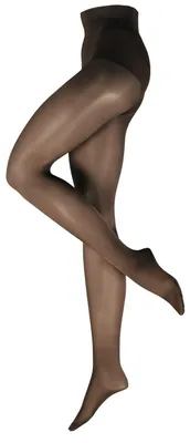 Produktbild von Nur Die Figura 25 DEN Shaping-Strumpfhose transparente glänzende Feinstrumpfhose breiter Komfortbund Bauch-Weg Damen, schwarz, L