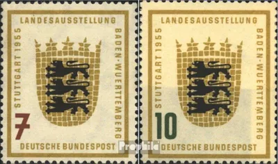 Produktbild von Briefmarken BRD (BR.Deutschland) 1955 Mi 212-213 (kompl.Ausg.) postfrisch Landesausstellung Baden-Württemberg