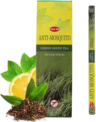 Image de Bâtonnets d'encens HEM anti-moustiques au citron et au thé vert