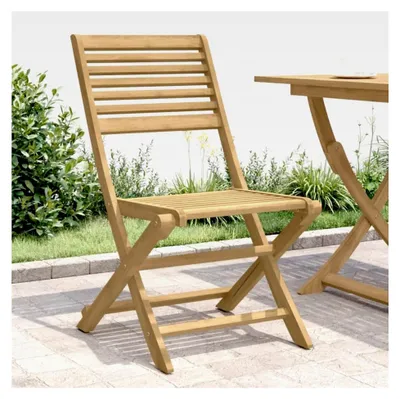 Produktbild von Klappbare Gartenstühle für den Außenbereich, 48,5 x 61,5 x 87 cm, Akazienholz, 2 Stück
