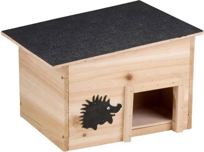 Immagine prodotto di Casetta per ricci da giardino Lifetime Winterproof con pavimento - Casetta per ricci con tunnel d'ingresso e impermeabile - Casette per ricci Rifugio compatto 32×26×20 cm - Legno100%