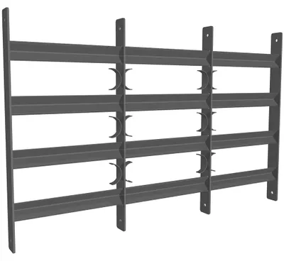 Immagine prodotto di Ringhiera di sicurezza per balcone Protezione per finestre Ringhiera in acciaio Argento 89,6x45cm