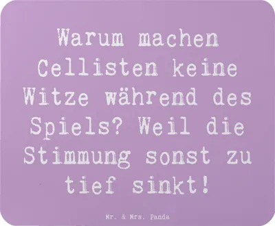 Produktbild von Mr. & Mrs. Panda Mouse Pad Spruch Cello Witz Verdorben - Lavendeltraum - Geschenk, mousematte, Solo, Musikinstrument, Musiker, Lernen, Musik, Instrument, pc mousepad