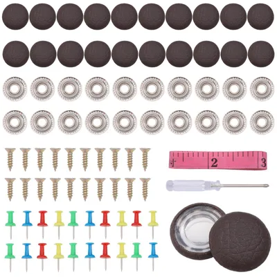 20 Leder-Druckknöpfe mit Werkzeug, 2 cm, für Polster und Autodach