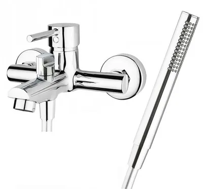 Produktbild von Wannenarmatur mit drehbarem Brause-Umschalter, Chrom