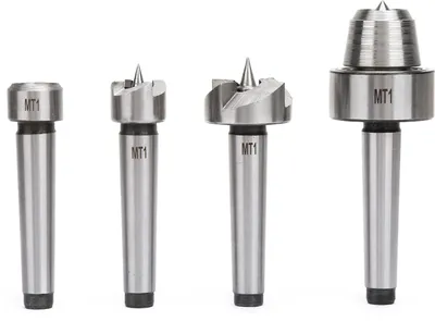 Image de 4PCS MT1 Wood Lathe Turning Spur Cup Center Set For Wood Turning Tool
