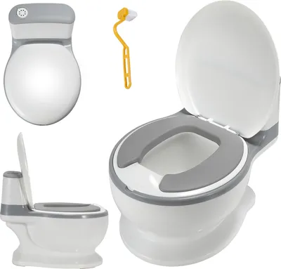 Produktbild von Kinder Töpfchen Kindertoilette für Babys und Kleinkinder Toilettentrainer Kinder Toiletten Babytopf Kinderfreundliches Design mit Anti-Rutsch-Funktion mit herausnehmbarem Behälter Deckel und Sound