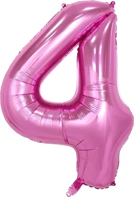 Obrázek produktu pro Folienballon Zahl 4, ca. 100 cm, pink