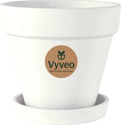 Obrázok produktu pre Vyveo - Kvetináč Oslo s podložkou - Biela - 20x18