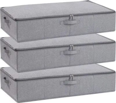 Produktbild von Famanu Aufbewahrungsboxen Set 3 Stück - Faltbare Organizer für unter das Bett