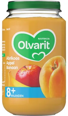 Productafbeelding van Olvarit Abrikoos appel banaan 8M59 (200 gr)
