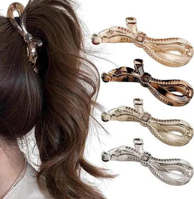 Image de Lot de 4 barrettes à cheveux pour femme, style français