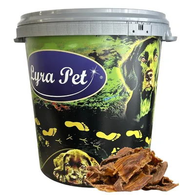 Produktbild von 5 kg Lyra Pet® Dörrfleisch Chips 4 - 10 cm in 30 L Tonne